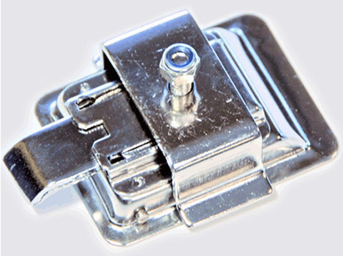 Paleta empotrada de acero inoxidable sin bloqueo.